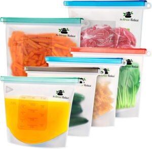 No Stress Relax Reusable Silicone Bags - 6 bags